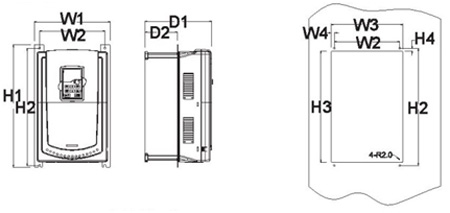 Преобразователь частоты INVT GD200-030G/037P-4
