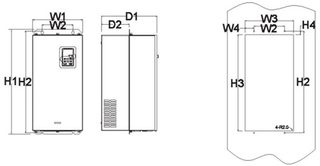 Преобразователь частоты INVT GD200-030G/037P-4